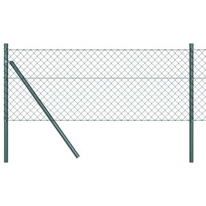 vidaXL Gir&eth;ingarp&oacute;stur Gr&aelig;nn 10 x 0,4 m (40 x 40 mm net) St&aacute;l og PVC