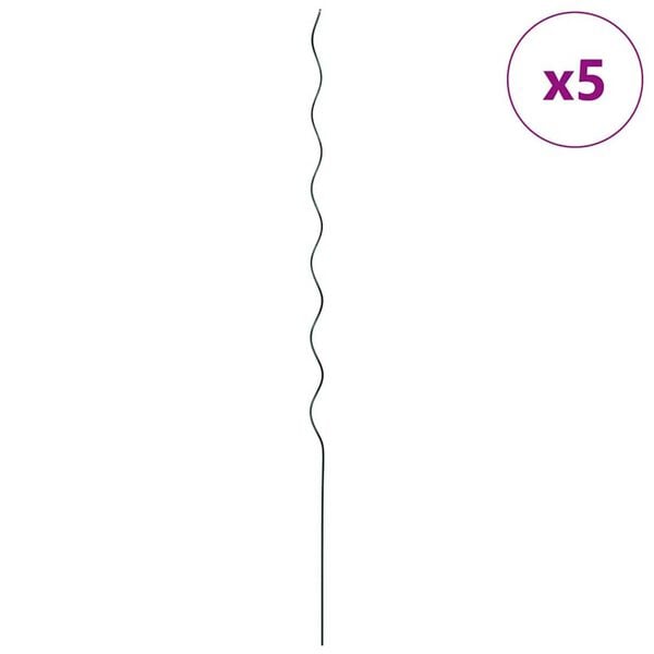 vidaXL Pl&ouml;ntustyrk 5 pcs Gr&aelig;nn 110 x 0.6 x 0.6 cm St&aacute;l