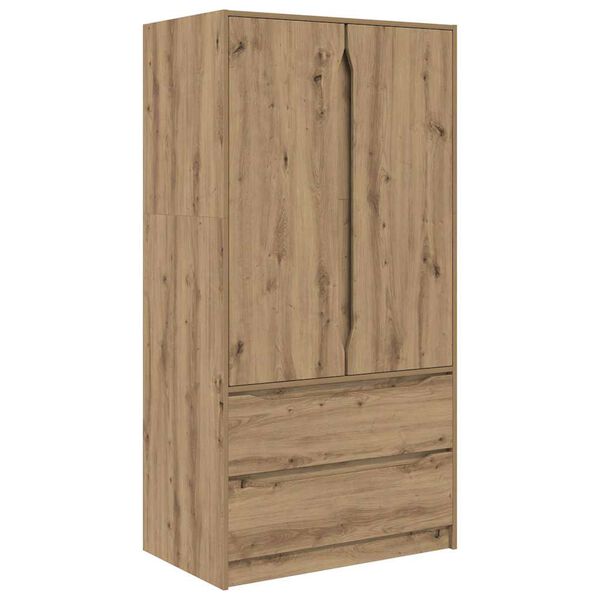 vidaXL Cabinet me&eth; hur&eth; Handverks Eik 79,5 x 49 x 156 cm Verkefnavi&eth;ur