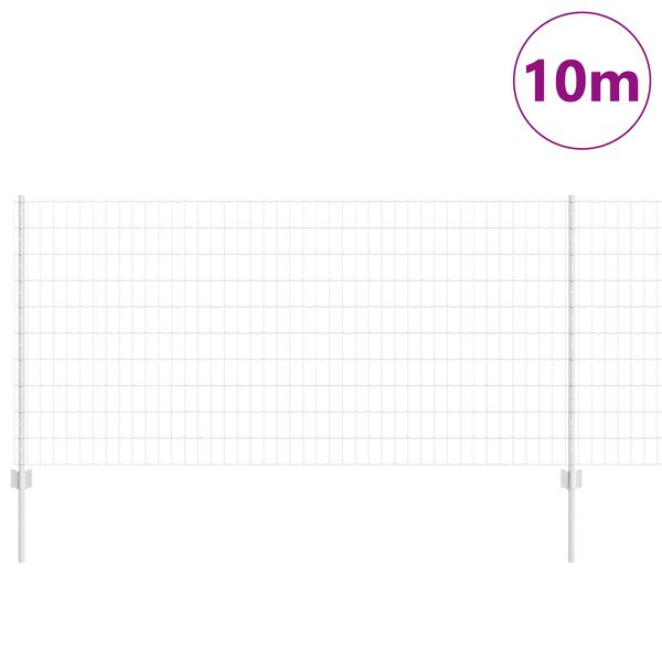 vidaXL Gir&eth;ing me&eth; p&oacute;st Silfur 1 x 10 m St&aacute;l