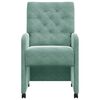 vidaXL Matsalstólar með hjólum 2 pcs sea green 58 x 67 x 97 cm Flauel