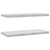 vidaXL Vegghillur 2 stk. 75x30 cm Silfurlita&eth; Ry&eth;fr&iacute;tt St&aacute;l