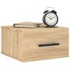 vidaXL Veggfest Náttborð Sonoma Eikarlitur 35x35x20 cm