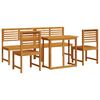 vidaXL Gar&eth; Bistro Set 5 pcs Br&uacute;nn Hrein akas&iacute;utr&eacute;