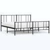 vidaXL R&uacute;mgrind &uacute;r M&aacute;lmi me&eth; H&ouml;fu&eth;gafli & F&oacute;tagafli Sv&ouml;rt 193x203 cm