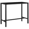 vidaXL Barbor&eth; fyrir Gar&eth;inn Svart 130x60x110 cm P&oacute;l&yacute;rattan og Gler