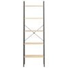 vidaXL 5 Hæða Frístandandi Hilla Ljósbrún og Svört 56x35x174 cm
