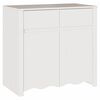 vidaXL Vi&eth;beinteyfla Drammen Hv&iacute;tt 79 x 43 x 75.5 cm Gegnheil fura