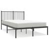 vidaXL R&uacute;mgrind &uacute;r M&aacute;lmi &aacute;n D&yacute;nu me&eth; H&ouml;f&eth;agafli Sv&ouml;rt 120x200 cm