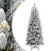 vidaXL Gervi j&oacute;latr&eacute; me&eth; 300 LED Hv&iacute;tt 240 cm PVC, Plast, St&aacute;l og PE