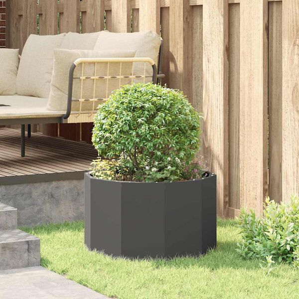 vidaXL Pl&ouml;ntuker Svartur 60 x 60 x 35 cm St&aacute;l