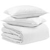 vidaXL R&uacute;mfatasett me&eth; kodda 3 pcs Hv&iacute;tt D&uacute;nfja&eth;rir