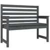 vidaXL Gar&eth;bekkur Gr&aacute;r 109x48x91,5 cm Gegnheil Fura