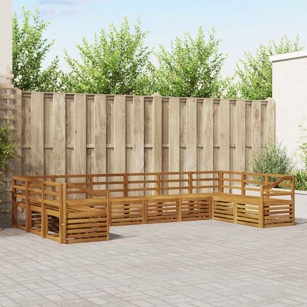 vidaXL S&oacute;fasett 10 pcs N&aacute;tt&uacute;rulegur Hrein akas&iacute;utr&eacute;