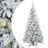 vidaXL Gervi hengdu j&oacute;latr&eacute; me&eth; 300 LED Hv&iacute;tt 210 cm PE og PVC