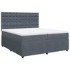 vidaXL H&oacute;lfa&eth; Springr&uacute;m me&eth; D&yacute;nu D&ouml;kkgr&aacute;tt 200x200 cm Flauel