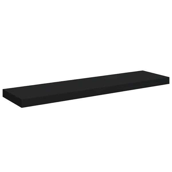 vidaXL Vegghilla me&eth; Sk&uacute;ffu Sv&ouml;rt 90x23,5x3,8 cm MDF