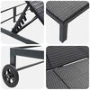 vidaXL Sunbed 1-Pers&oacute;na Svartur 206 x 62.5 x 74 cm p&oacute;l&yacute;rattan