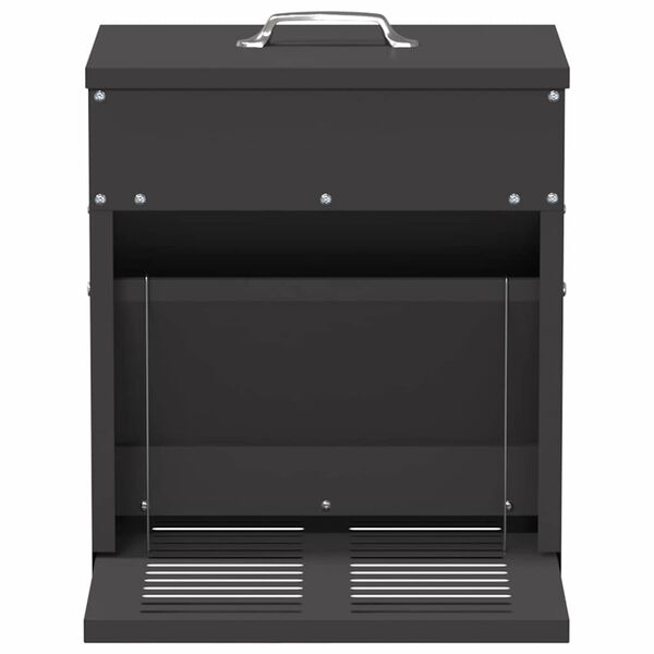 vidaXL H&aelig;nuf&oacute;tbretth&yacute;si Svartur 33 x 42 x 40 cm Kaldvalsa&eth; St&aacute;l