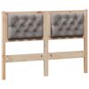 vidaXL H&ouml;f&eth;agafl Anna&eth; Br&uacute;nn og taupe 135 cm Gegnheil fura