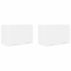 vidaXL Vegghengdur sk&aacute;pur 2 pcs Hv&iacute;tt 60 x 31 x 40 cm Samsettur vi&eth;ur