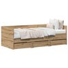 vidaXL Dey&eth;faram me&eth; h&ouml;fu&eth;gafl Artisan Eik 90 x 200 cm Samsettur vi&eth;ur