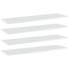 vidaXL B&oacute;kahillur 4 stk. H&aacute;glans Hv&iacute;tar 100x30x1,5 cm Sp&oacute;naplata