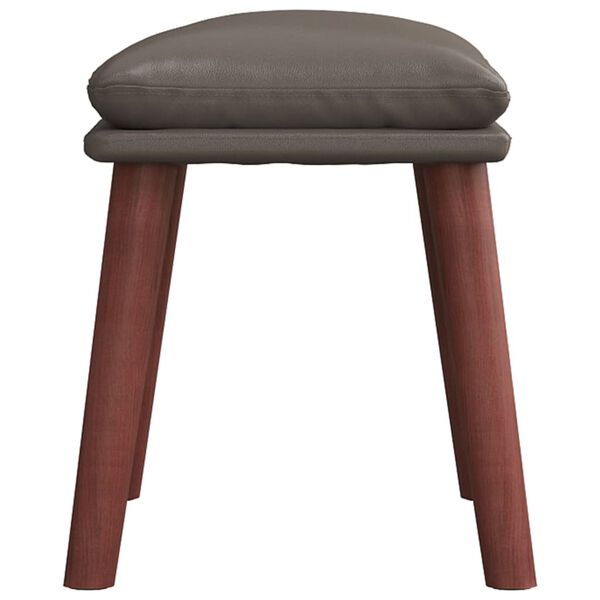 vidaXL Fótaskemill Grátt 45x29,5x35 cm Gervileður