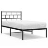 vidaXL M&aacute;lmr&uacute;mgrind me&eth; H&ouml;fu&eth;gafli Sv&ouml;rt 100x200 cm