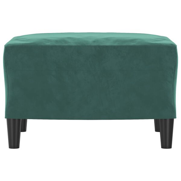 vidaXL fótskemmur Dökkgrænn 60x50x41 cm Flauel