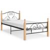 vidaXL R&uacute;mgrind &aacute;n D&yacute;nu Sv&ouml;rt 90x200 cm M&aacute;lmur