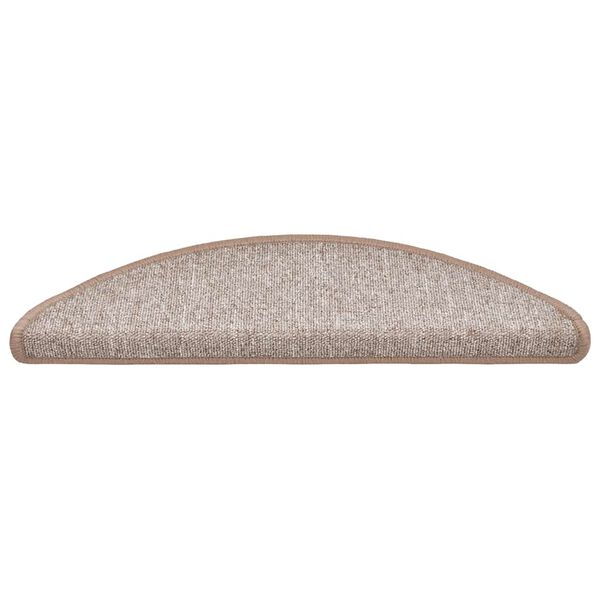 vidaXL Stigamottur 20 stk 56x17x3 cm lj&oacute;sbr&uacute;nar h&aacute;lfhringlaga