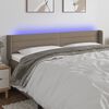 vidaXL LED h&ouml;fu&eth;gafl Taupe 183x16x78/88 cm Efni