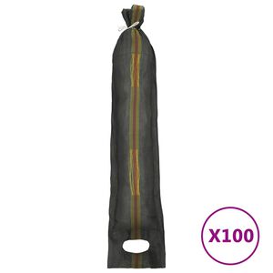 vidaXL Sandpokar 100 stk. D&ouml;kkgr&aelig;nir 103x25 cm HDPE