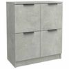 vidaXL Skenkur Steypugr&aacute;r 60x30x70 cm Samsettur Vi&eth;ur