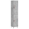 vidaXL H&aacute;r Sk&aacute;pur Steypugr&aacute;r 34,5x34x180 cm Samsettur Vi&eth;ur