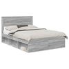 vidaXL Ramsv&iacute;k me&eth; h&ouml;fu&eth;gafl Gr&aacute;r Sonoma 160 x 200 cm Solid furuhikk