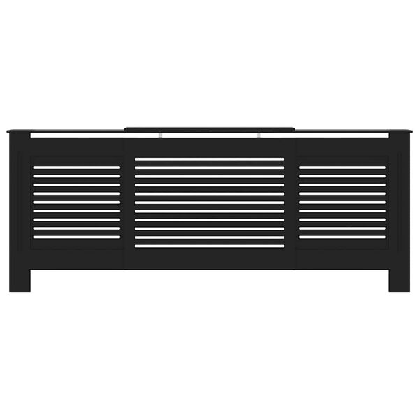 vidaXL Ofnhlíf MDF Svört 205 cm