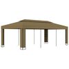 vidaXL Lystisk&aacute;li me&eth; Tv&ouml;f&ouml;ldu &THORN;aki 3x6 m M&oacute;gr&aacute;r 180 g/m&sup2;