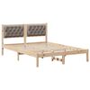 vidaXL Ramsv&iacute;k me&eth; h&ouml;fu&eth;gafl M&oacute;gr&aacute;r 140 x 200 cm Solid furuhikk