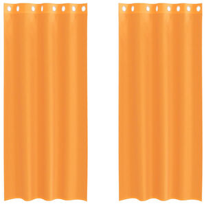 vidaXL Voile Gluggatj&ouml;ld me&eth; Grommets 2 stk Appels&iacute;nugult 140x225 cm