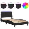 vidaXL R&uacute;mgrind me&eth; LED &aacute;n D&yacute;nu Hanko Sv&ouml;rt 100x200 cm Flauel