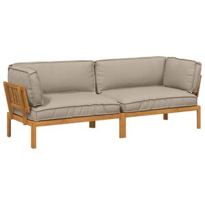 vidaXL S&oacute;fasett me&eth; p&uacute;&eth;i Einlita 2 pcs M&oacute;gr&aacute;r Hrein akas&iacute;utr&eacute;