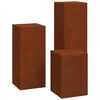 vidaXL Bl&oacute;mastandur 3 pcs Rusty Ve&eth;ra&eth; st&aacute;l