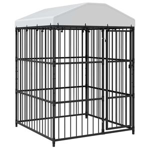 vidaXL Útiskýli fyrir Hunda með Þaki 150 x 150 x 210 cm