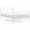 vidaXL R&uacute;mgrind &uacute;r M&aacute;lmi me&eth; H&ouml;fu&eth;gafli & F&oacute;tagafli Hv&iacute;t 100x200 cm