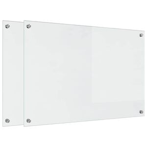 vidaXL Eldhús Backsplash Gegnsætt 90 x 60 cm hertuð gler