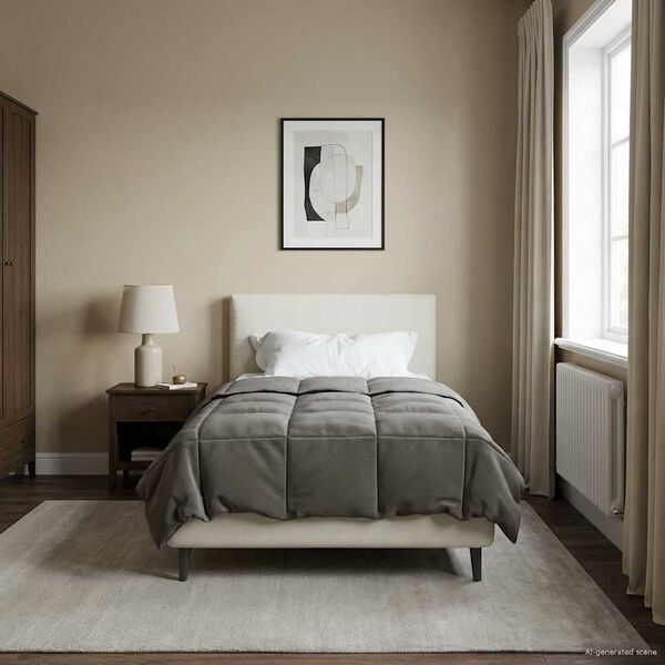 vidaXL Sumars&aelig;ng S&iacute;&eth;la&eth; Lj&oacute;sgr&aacute;r 140 x 220 cm M&iacute;kr&oacute;f&iacute;ber