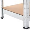 vidaXL Geymsluhillur 3 stk Silfur 75x30x172 cm St&aacute;l og MDF