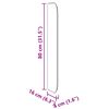 vidaXL Haust eyra Hv&iacute;tt 80 x 16 x 4 cm PVC